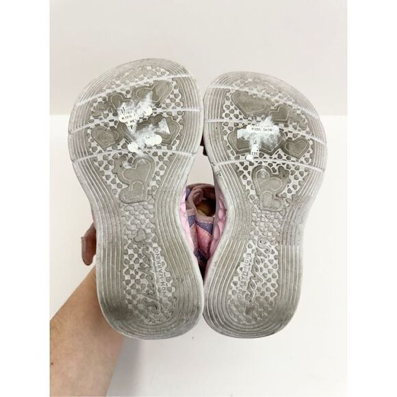 Sketchers Sandals Flutter Hearts Size 13 Pink Open Toe Twili Sneaker - Picture 7 of 7